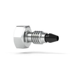 Upchurch Scientific VHP One Piece Fitting for 1/16 inch OD Tubing, 10-32 Coned, 8 mm Hex, Stainless Steel/PEEK - VHP-321 - Click Image to Close